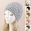 Bonnet unisexe en laine mélangée kaki, taille unique 1