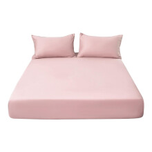 Drap-housse en coton Witspace, bonnet profond de 28 cm, drap doux de couleur unie avec taie d'oreiller – Compatible avec les matelas standards