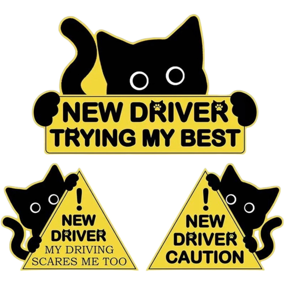 Student Driver Sticker Reflective 3 Pack 971050124735