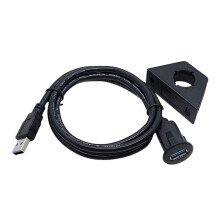 Cabo de extensão USB 3.0 automotivo à prova d'água com transmissão de dados rápida de 5 Gbps, compatível com dispositivos móveis e som