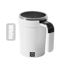 2026 New Electric Magnetic Self-Stirring Mug, Rechargeable, Smart Temp Measurement for Coffee/Tea/Milk (White), Compatible with USB-C