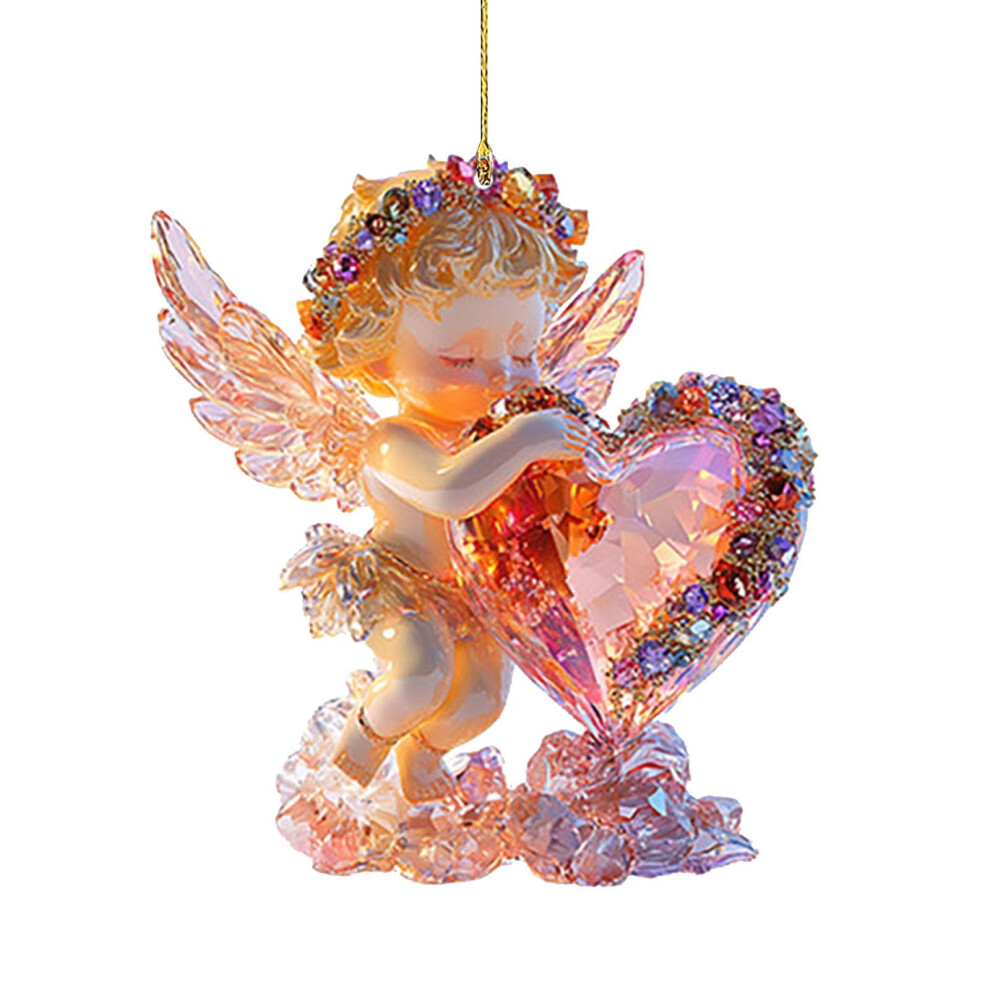 Valentine's Day Acrylic Charm For Car Rearview Or Backpack Decor Â Heart-Shaped Love Gift Accessory For Friends, Lovers, And Couples 9402001122049