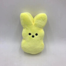 6 pluche paashaasjes, grappige plaskonijntjes als decoratie en cadeautjes – geschikt voor paasknutselwerkjes en schooltassen