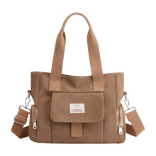Plátenná crossbody kabelka, 1 ks, dámska nylonová taška cez rameno so zapínaním na zips, veľká kapacita, denná cestovná nevyhnutnosť
