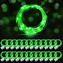 Guirlande lumineuse LED NestE24-Pack, 2,13 m, à piles, étanche, 20 LED, effet luciole/étoiles, idéale pour mariage, fête, chambre, jardin, Noël