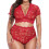 Σετ εσωρούχων για γυναίκες, Σετ εσωρούχων Plus Size σουτιέν με V λαιμόκοψη και φλοράλ 1
