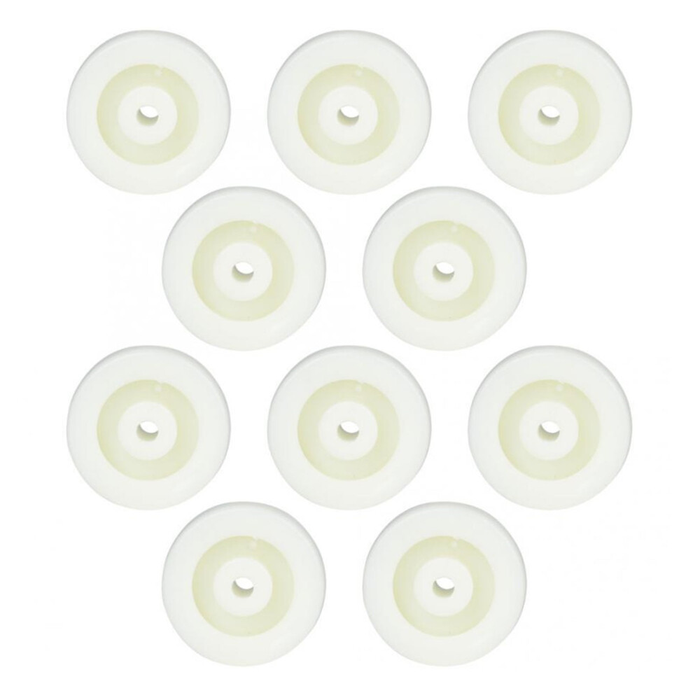 10Pcs 2In Nylon Wheel 20Kg Maximum Load Nylon Round Pulley Caster Roller Wheel 9329345198182