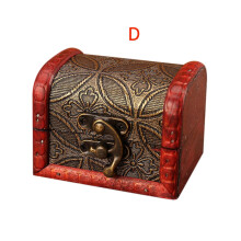 Vintage Schmuckkästchen aus Holz mit Blumen- und Münzmuster – Aufbewahrung für Halsketten und Armbänder, Geschenk für Frauen, geeignet für