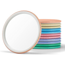 Compact Mirror Bulk Round Makeup Glass Mirror for Purse Great Gift 2.5 Inch 6 Colors Pack of 12