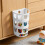 Panier de rangement mural sans perçage, panier creux (blanc) 5