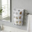 Panier de rangement mural sans perçage, panier creux (blanc) 6
