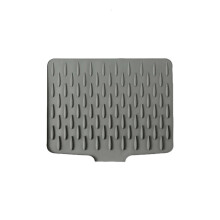 Tapis de sol en silicone YIEMEEN avec égouttoir incliné pour un séchage rapide et antidérapant pour la cuisine