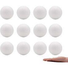 Conjunto de 12 bolas de espuma de poliestireno brancas e lisas de 10 cm (4 polegadas) para projetos de arte, artesanato, decoração escolar,