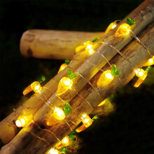 Easter Carrot String Lights, 10FT 30LED Multicolor, Battery Operated, Waterproof, Indoor/Outdoor Decor – Compatible with Easter Tree