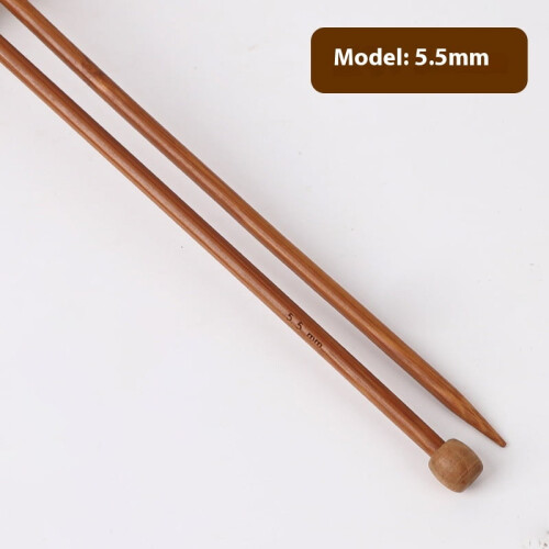 Wooden Knitting Needles 5.5mm Single-Point 1 Pair