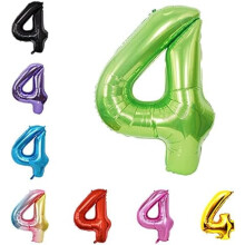 Ballon chiffre 0-9 en aluminium de 40 pouces gonflé à l'hélium, idéal pour anniversaire, mariage ou fête (bleu clair, 9)