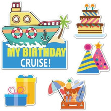 Decorações magnéticas para portas de cabines de navios de cruzeiro com tema de aniversário | Decoração para casa, cozinha e outros