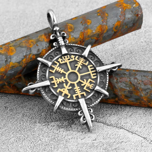 Κολιέ Viking Compass για άνδρες και γυναίκες – Μενταγιόν Vegvisir από ανοξείδωτο ατσάλι