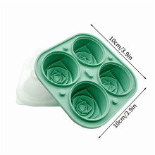 Formas de gelo 3D em formato de rosa, 6,35 cm (2,5 polegadas), bandejas grandes para cubos de gelo, faça bolas de gelo gigantes e fofas em formato