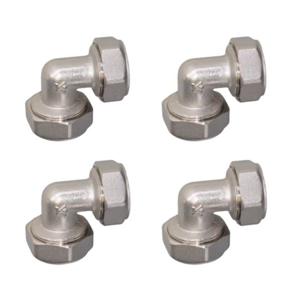 4Pcs 3/4Inch Compression Air Line Tube Elbow 90 Degree Pipe Fitting Adapter Metal Pipe Fitting Adapter Easy To Install 9329345199462