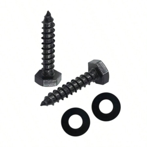 25 τεμάχια 1/4x11/4 βίδες με εξαγωνική κεφαλή, μαύρες βίδες από ανοξείδωτο ατσάλι,