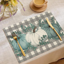 Tischsets mit Hitzeschutz für Thanksgiving – Strapazierfähig, doppelseitig vernäht, für alle Tische geeignet