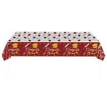 Toalha de mesa dourada para formatura – Decoração descartável para festas, ideal para formaturas de adultos e calouros.