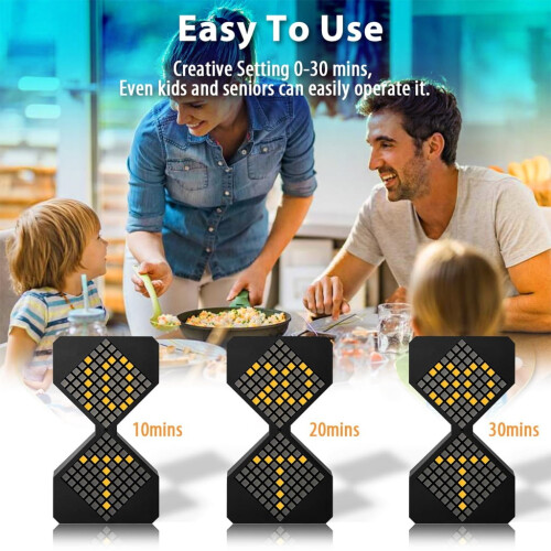 Πολυλειτουργικός ψηφιακός χρονοδιακόπτης άμμου, επαναφορτιζόμενος USB, 1