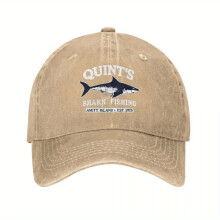 Quint'S Shark Fishing Denim Baseball Cap Amity Island1975Outdoor Sun Hip Hop Dad Hats Men Women Slnečná ochrana Snapback Cap