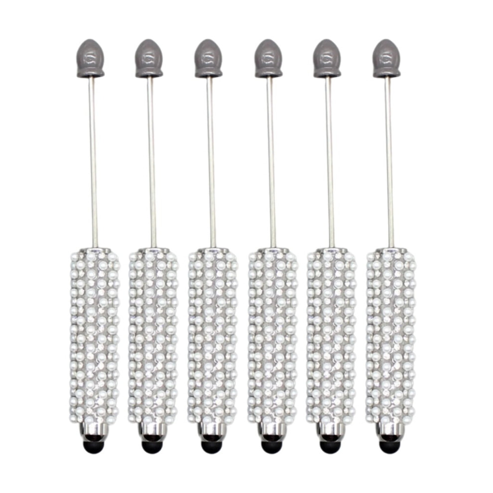 6Pcs Touching Screen Pen With Ballpoint Pen 2-In-1 Stylus Pen Beadable Stylus Ballpoint Pen For Student Artist Adult 9402001124517