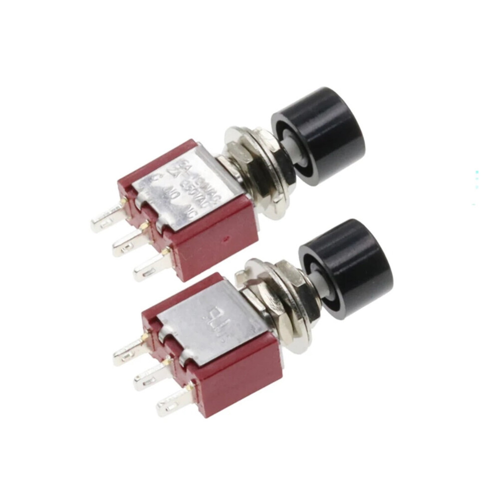 5Pcs 3Pin C-No-Nc 6Mm Mini Momentary Automatic Return Push Button Switch On-(On) 2A 250Vac/5A 120Vac 9399596577906