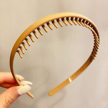 Femei simple colorate mat dințate bentițe de păr păr rupt finisare bandă de susținere în aer liber păr Hoop accesorii de păr la modă