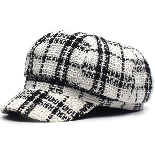 Γυναικείο μοντέρνο καπέλο τύπου tweed, cabbie visor, cap, casual μπλε καπέλα painter boy για το
