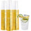 100 vasos de plástico transparente con borde dorado de 12 oz. 1