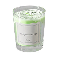 Bougie parfumée en pot de verre, bougie aromatique décorative pour la maison, le bureau ou la décoration d'une fête de mariage.
