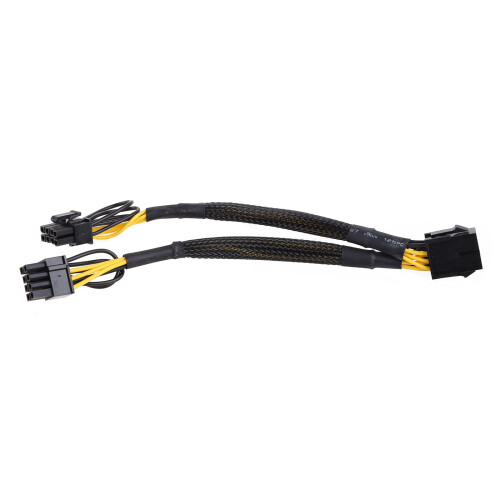 Καλώδιο τροφοδοσίας διαχωριστή PCIe 8 ακίδων PCI-e 8 ακίδων θηλυκό σε 8 (6+2) ακίδες 2