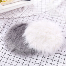 Tapis rond en fausse laine pour fenêtre en baie | Tapis rond moelleux pour la décoration intérieure