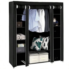 69" Portable Closet with Hanging Rod and Adjustable Shelves