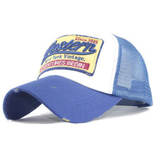 Under $5 Baseball Hats Trucker Hat - Snapback Hat, Baseball Cap for Men Women - Breathable Mesh Side Blue One Size