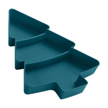 Plateau de service en plastique à plusieurs compartiments pour collations, motifs festifs de Noël, bonbons, noix et amuse-gueules