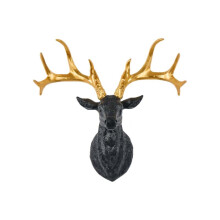 Sculpture murale 3D de tête de cerf, œuvre d'art moderne représentant une tête de cerf pour la décoration de la maison, de la galerie et du