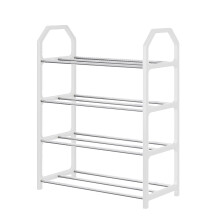 Étagère à chaussures portable à 4 niveaux pour la maison, meuble de rangement pour chaussures à placer devant la porte ou dans une chambre