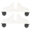 2Pcs White Partition Support Bracket with Antitip Stabilizer for Screen Dividers 6
