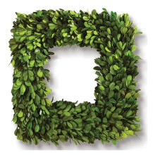 Buxus négyzet alakú koszorú 16 hüvelyk