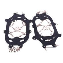 24 Spikes Crampons Ice Cleats Studs Antislip Snow Ice Grip Overshoe Footwear Traction Walk Traction for Climbing Skiing