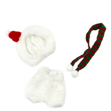 Tacar Éadaí Nollag Bábóige 17cm – Gúna Cniotáilte Geimhridh &