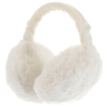 White Womens Earmuff Furry Ear Warmer Lightweight Breathable Ear Cover