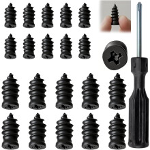 Upgraded Vacuum Tire Repair Kit with 2 Screw Sizes, Quick Self-Service Plugs for Cars, Motorcycles & Trucks – Compatible with Standard Tires