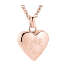 Memorial Pet Cremation Necklace Steel Keepsakes Pendant With Secure Ashes Container For Pet Loss Remembrances Jewelry