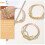 Conjunto de 3 pulseiras de cabelo douradas circulares para meninas. 8